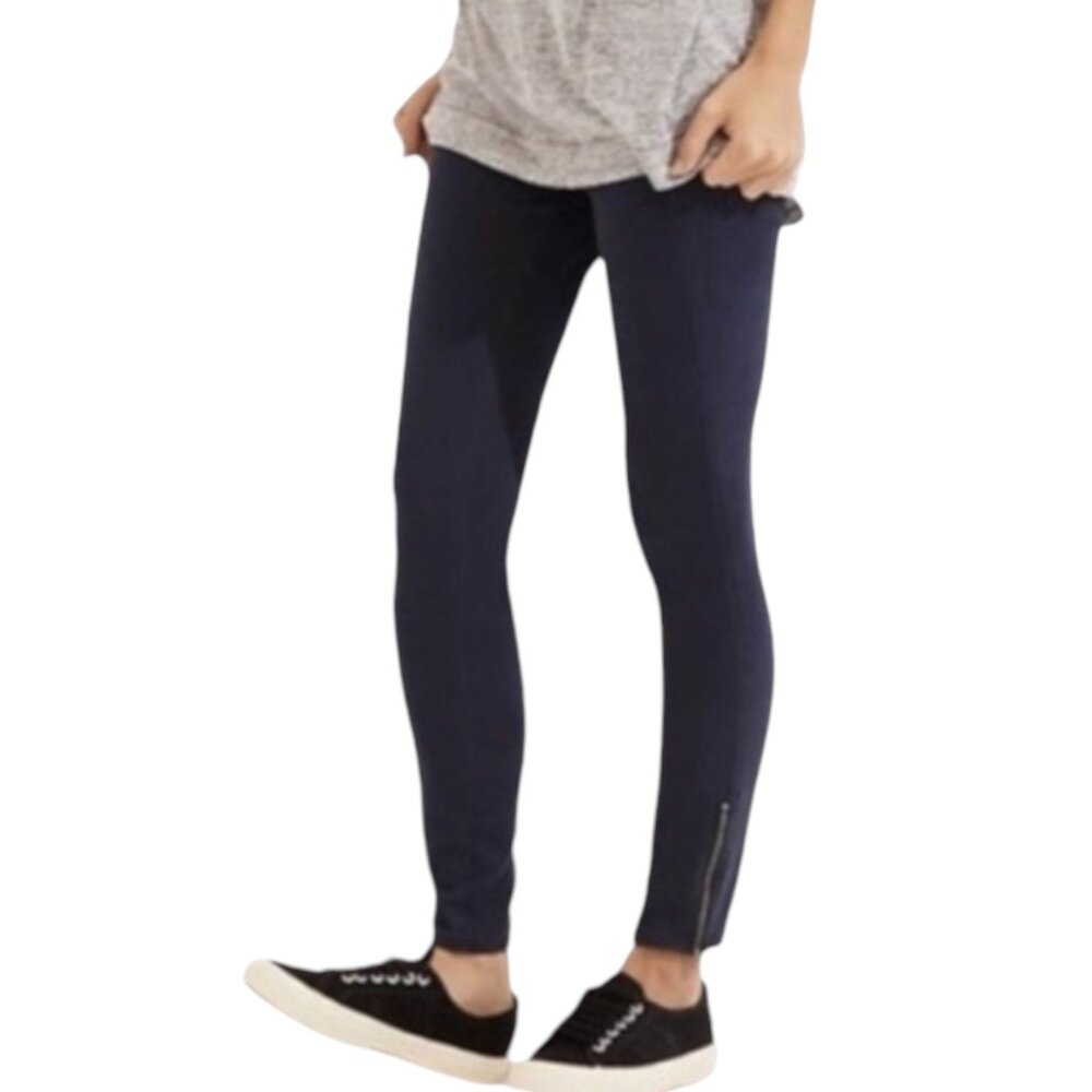 Lou & Grey Womens Modern Skinny Ankle Pants 27/4 Dark Denim Cotton/Spandex Blend